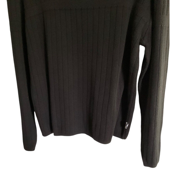 Xtremewear Ribbed Black Sweater XL Acrylic Cotton Crew Neck Long Sleeve Pullover - Picture 9 of 9